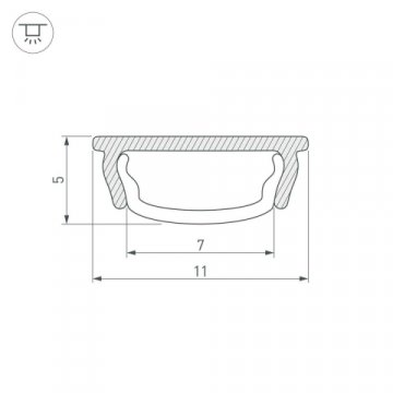 Профиль Arlight ARH-Bent-W11-2000 Anod Black 039583