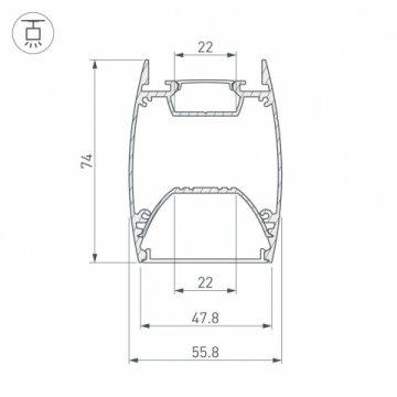 Профиль Arlight ARH-Line-4874-Dual-2000 Anod 036345
