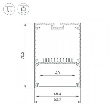 Профиль Arlight ARH-Line-5070-2000 Anod 031669