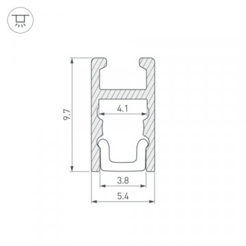 Профиль Arlight ARH-Micro-0510-2000 Anod 036385