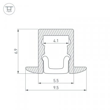 Профиль Arlight ARH-Micro-F-W4-2000 Anod 036400