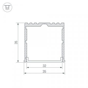 Профиль Arlight ARH-Power-W35-3000 Anod 036136