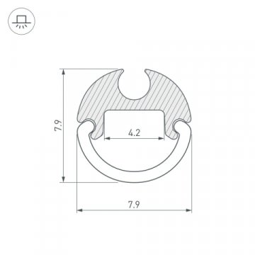 Профиль Arlight ARH-Round-D8-2000 Anod 036325