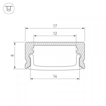Профиль Arlight Line-1708-2000 Anod Gold 039987