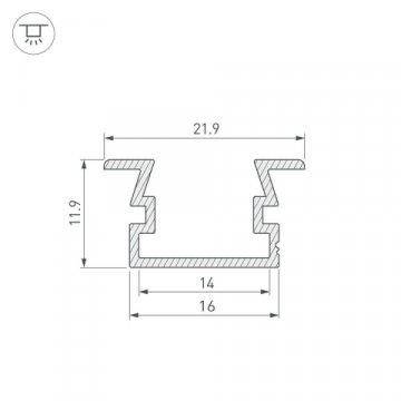 Профиль Arlight PDS-FS-2000 Anod 038687