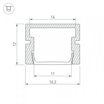 Профиль Arlight PDS-SM-3000 Anod 038815