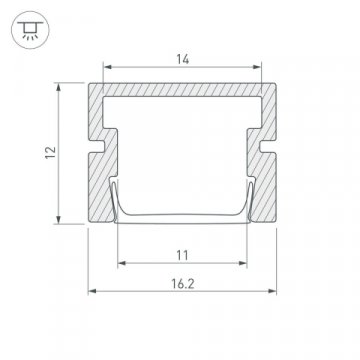 Профиль Arlight PDS-SM-3000 ANOD BLACK 037947