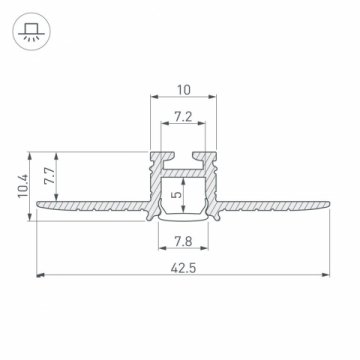 Профиль Arlight Pik-F-Hide-2000 030563