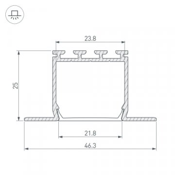Профиль Arlight PLS-Lock-H25-FM-2000 White 033134