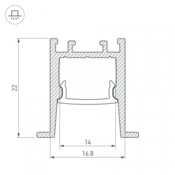 Профиль Arlight SL-Comfort-2322-F-2000 Anod 031770