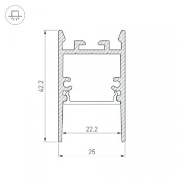 Профиль Arlight SL-Comfort-2542-2000 Anod 031727