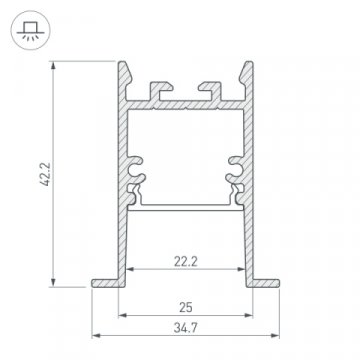 Профиль Arlight SL-Comfort-3542-F-2000 Anod 031764