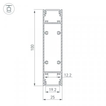 Профиль Arlight SL-Line-2522-2500 Black 033735