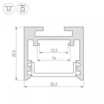 Профиль Arlight SL-Line-2522-2500 Black 033737