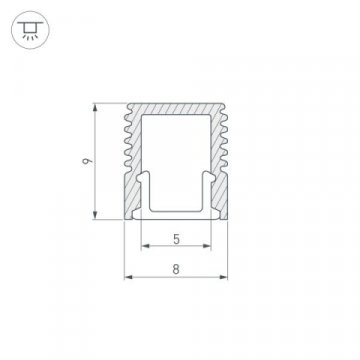 Профиль Arlight SL-Mini-8-3000 Anod 036031