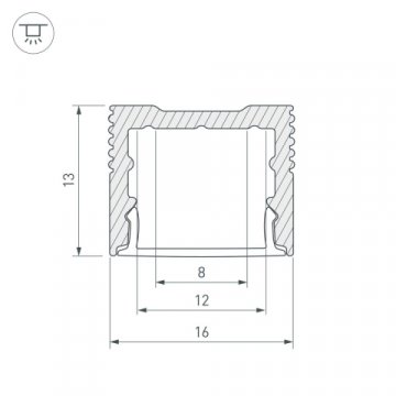 Профиль Arlight SL-Slim-H13M-2000 White 037108