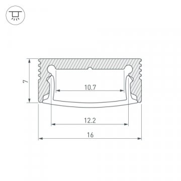 Профиль Arlight SL-SLIM-H7-2000 BLACK 037110