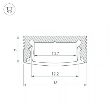 Профиль Arlight SL-Slim-H7-2000 White 037111
