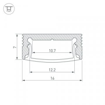 Профиль Arlight SL-Slim-H7-3000 Anod 036033