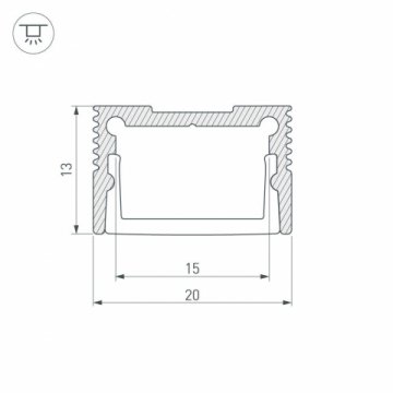 Профиль Arlight SL-Slim20-H13-2000 White 037113