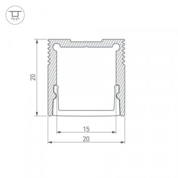Профиль Arlight SL-SLIM20-H20-3000 ANOD 036038