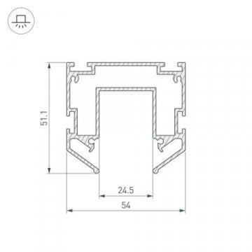 Профиль-держатель Arlight для магнитного шинопровода MAG-STRETCH-25-2000 035719
