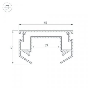 Профиль-держатель Arlight LGD-Strech-4TR-2000 033090