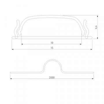 Профиль гибкий алюминиевый с рассеивателем Elektrostandard LL-2-ALP012 a053631