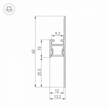 Профиль-плинтус Arlight ARH-Plintus-Fantom-2000 White 034983