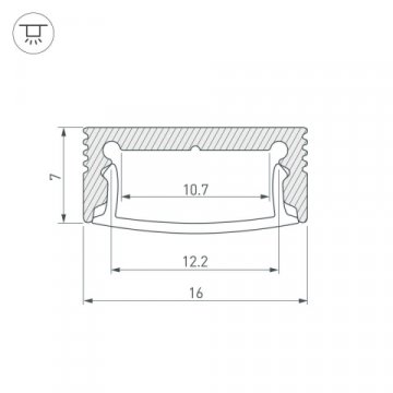 Профиль с экраном Arlight SL-SLIM-H7-2000 ANOD+OPAL 036834