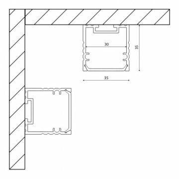 Профиль с рассеивателем SWG SF-3535 001763