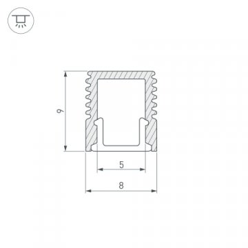 Профиль с рассеивателем Arlight SL-Mini-8-2000 Anod+Opal 036832