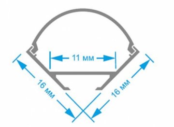 Профиль угловой с рассеивателем Apeyron 08-04