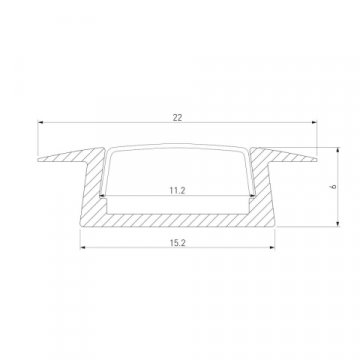 Профиль встраиваемый алюминиевый с рассеивателем Elektrostandard LL-2-ALP007 a053622