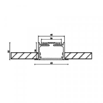 Профиль встраиваемый DesignLed LE.6332 001078