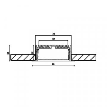 Профиль встраиваемый DesignLed LE.8832 001080