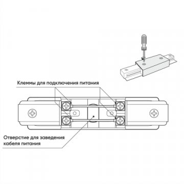 Прямой коннектор Denkirs TR1008-BK