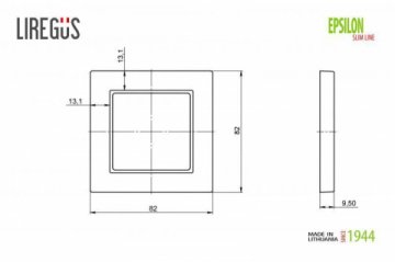 Рамка 1-постовая Liregus Epsilon белый 28-0421