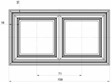 Рамка 2-постовая Liregus Retro черный матовый 29-244