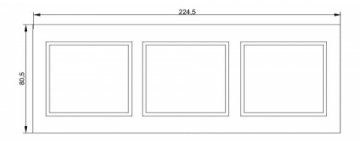 Рамка 3-постовая IEK Kvarta белая EMK30-K01-DM