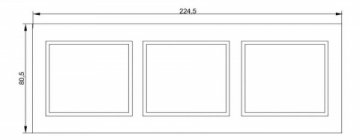 Рамка 3-постовая IEK Kvarta кремовая EMK30-K33-DM
