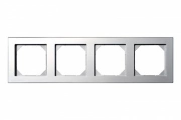 Рамка 4-постовая Liregus Epsilon серебро 28-189
