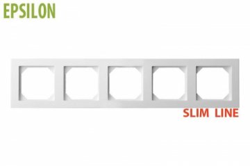 Рамка 5-постовая Liregus Epsilon белый 28-0425