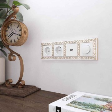 Рамка Werkel на 4 поста (белое золото) a050935 4690389158278