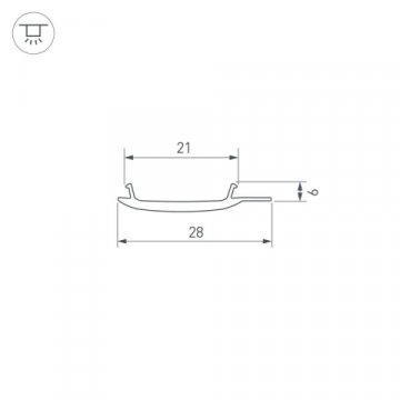Рассеиватель Arlight Stretch-S-20-Wall-Side-10m 040819