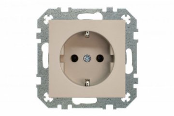 Розетка 2P+E Liregus Retro кремовый омбре 29-122