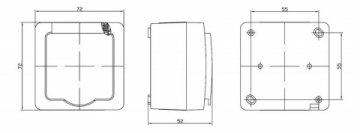 Розетка 2P+PE IEK Germes Plus с крышкой белая ERMP12-K01-16-54-EC
