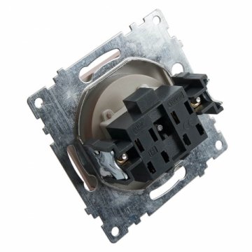Розетка 2P+PE Stekker Катрин со шторками серебро GLS10-7109-03 39581