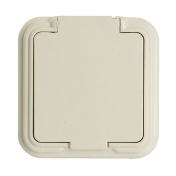 Розетка 2P Stekker Брест с крышкой слоновая кость PST16-20-44 49060