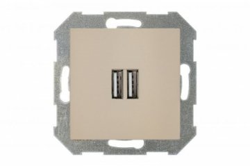 Розетка 2xUSB Liregus Retro кремовый омбре 29-117